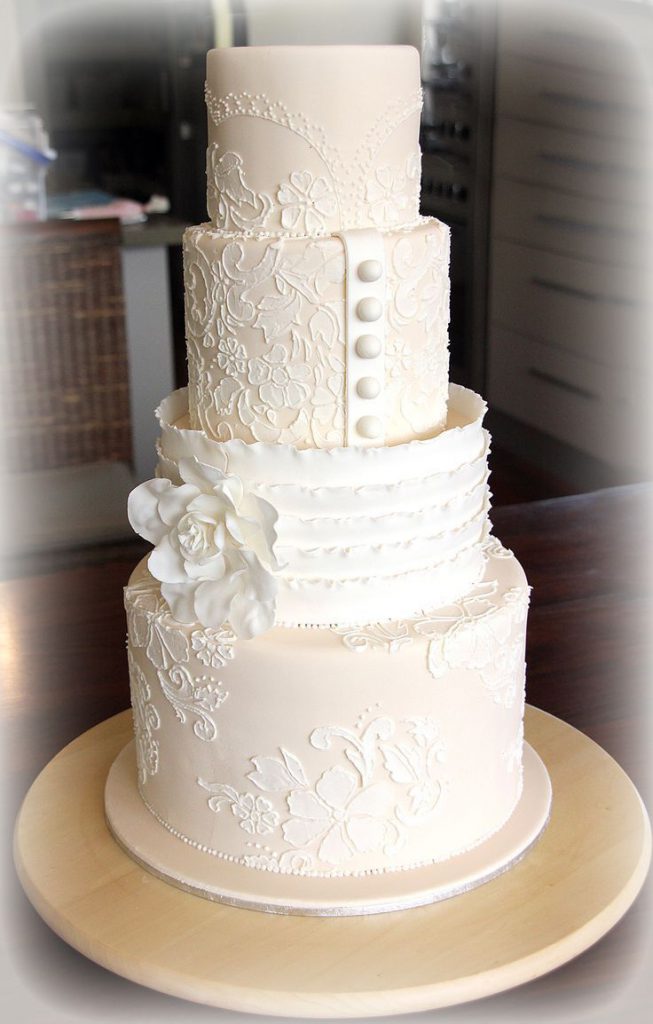 Dress wedding cake